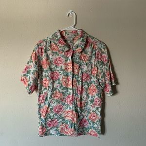Vintage Floral Button Up Shirt